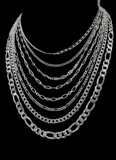 Collar de Plata con Múltiples Cadenas - miniatura 1