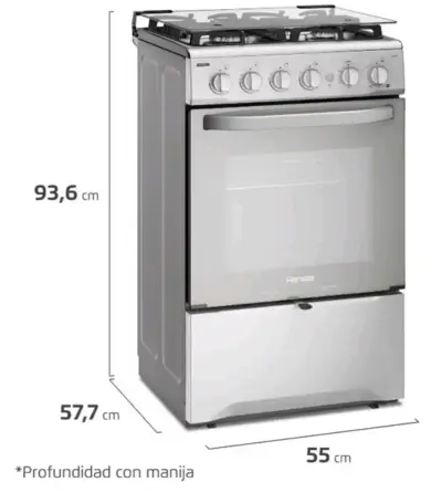 Cocina a gas Fensa 4 quemadores con horno - miniatura 1
