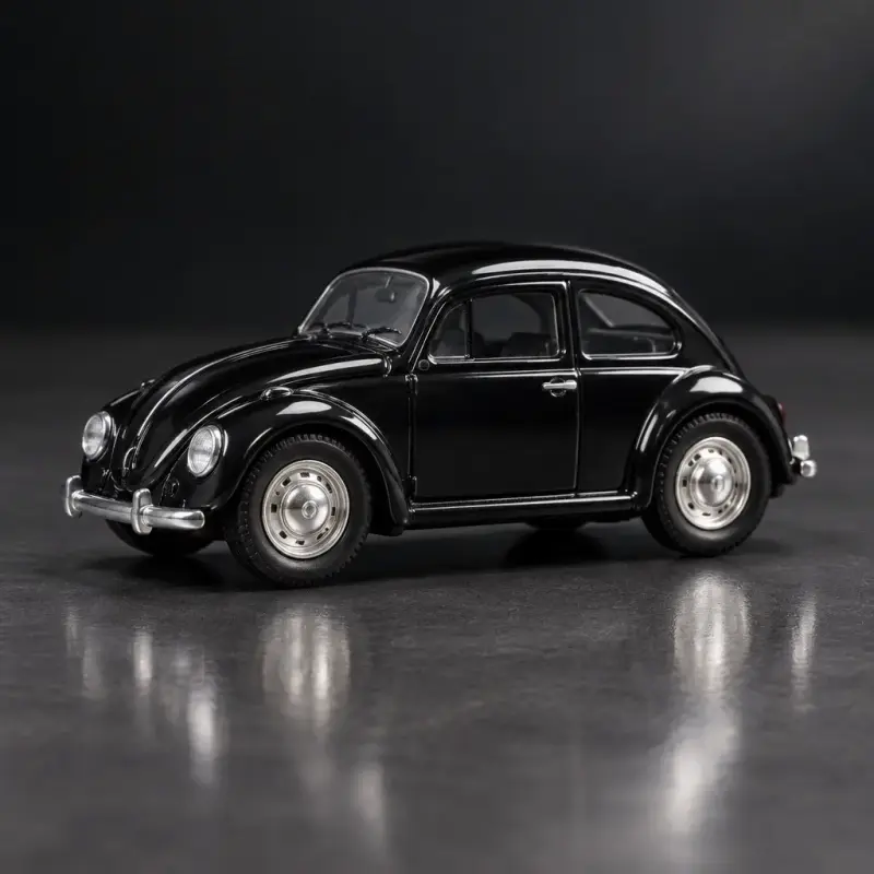 Modelo a escala Volkswagen Beetle negro