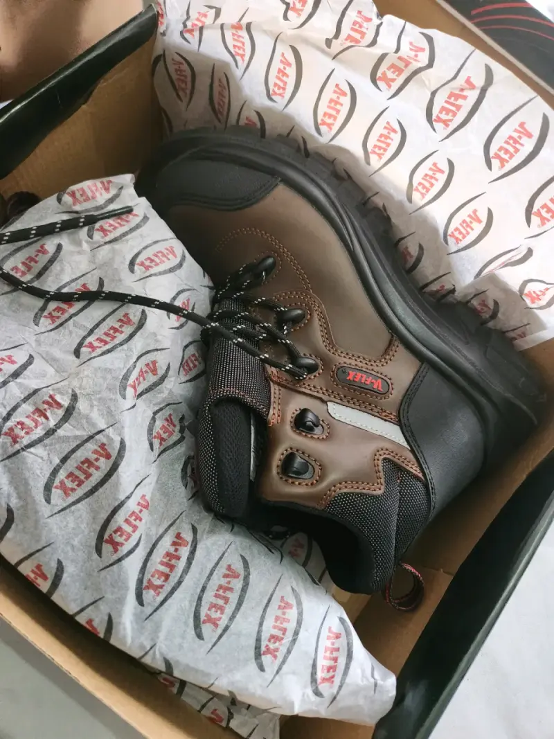 Botas de seguridad V-Flex marrones con soporte de arco - 1