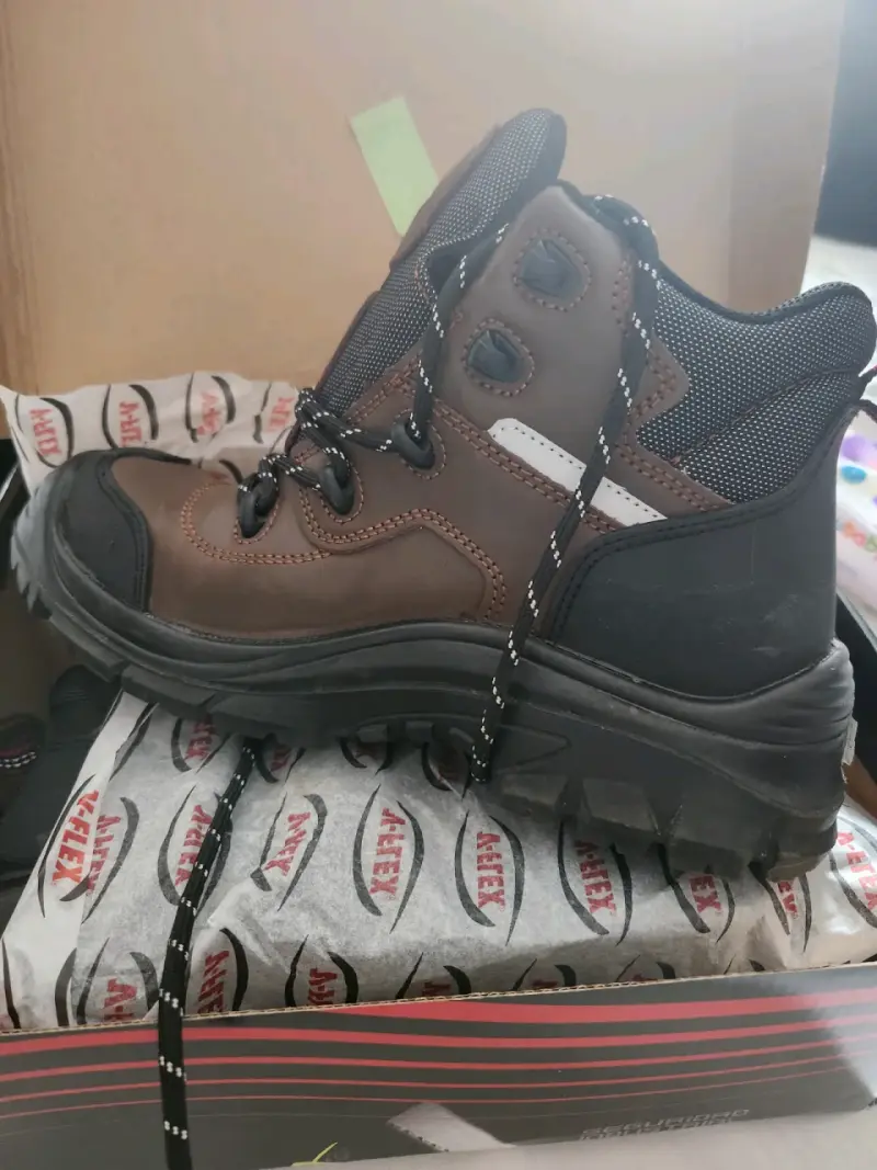 Botas de seguridad V-Flex marrones con soporte de arco - 5