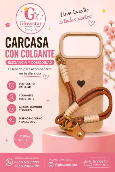 Carcasa con colgante para celular Glowstar - miniatura 1