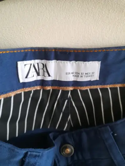 Pantalones azul marino Zara talla 42 - miniatura 1