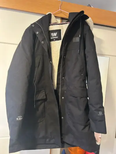 Parka impermeable negra Weinbrenner con forro polar - miniatura 1