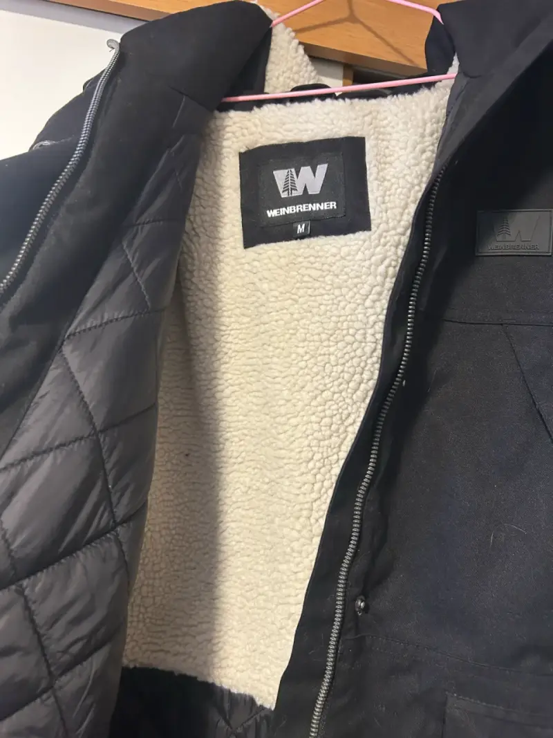 Parka impermeable negra Weinbrenner con forro polar - 4