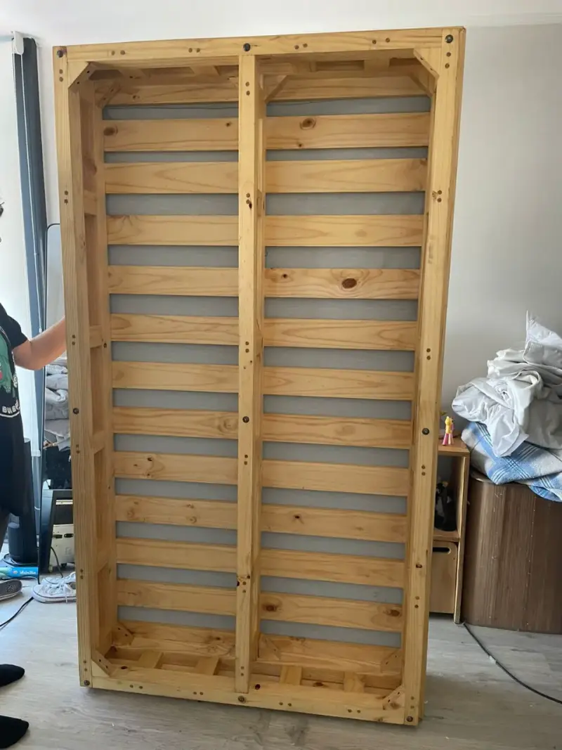 Cama de madera 1.5 plazas con colchón - 3
