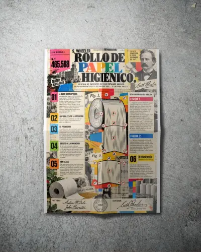Rollo de Papel Higiénico Vintage Diseño Retro - miniatura 2
