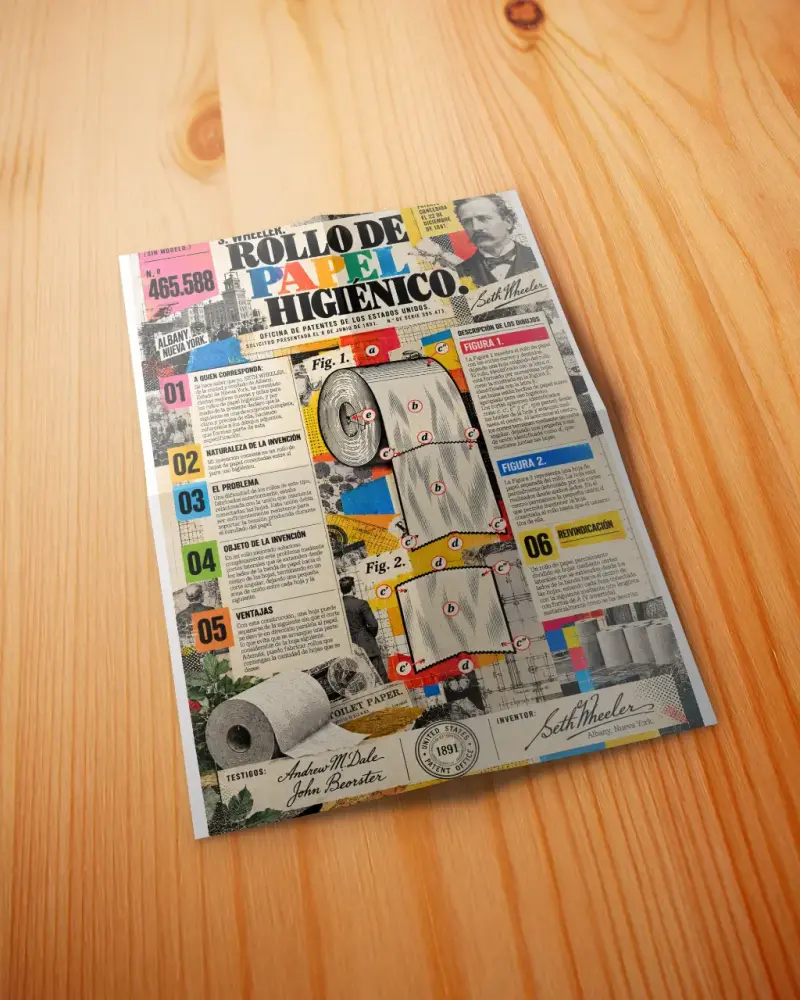 Rollo de Papel Higiénico Vintage Diseño Retro - 3