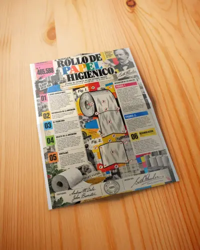 Rollo de Papel Higiénico Vintage Diseño Retro - miniatura 3