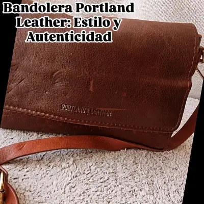 Bandolera de cuero Portland Leather marrón - miniatura 1