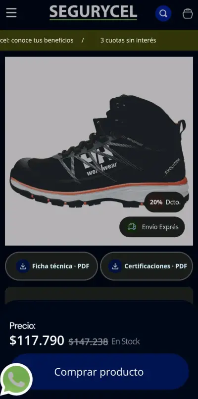 Botas de trabajo impermeables Helly Hansen negras - miniatura 1