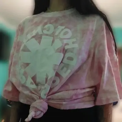 Polera tie-dye Red Hot Chili Peppers rosada - miniatura 5
