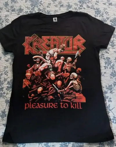 Polera negra Mujer de banda Kreator talla L - miniatura 1
