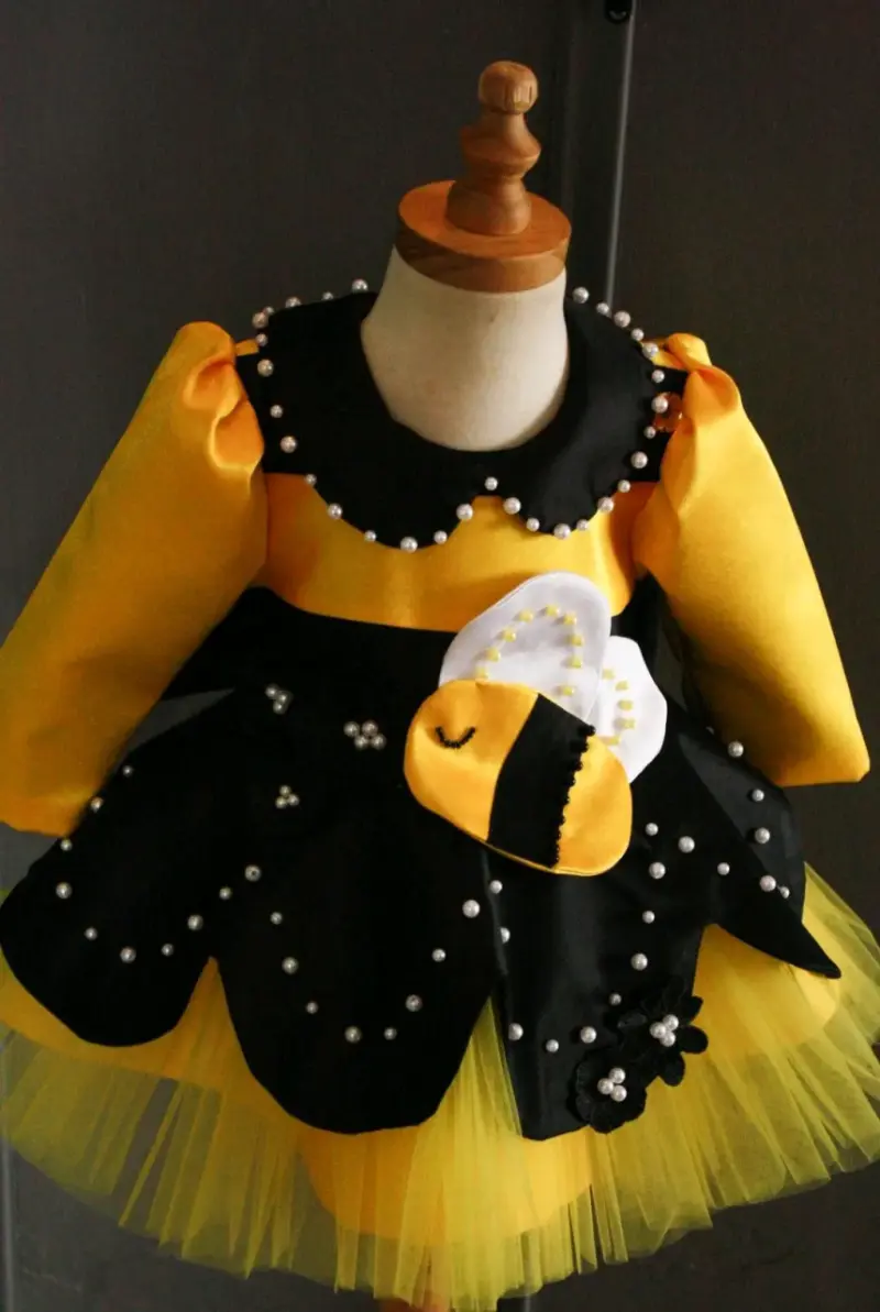 Disfraz de abeja para niña con perlas decorativas - 1