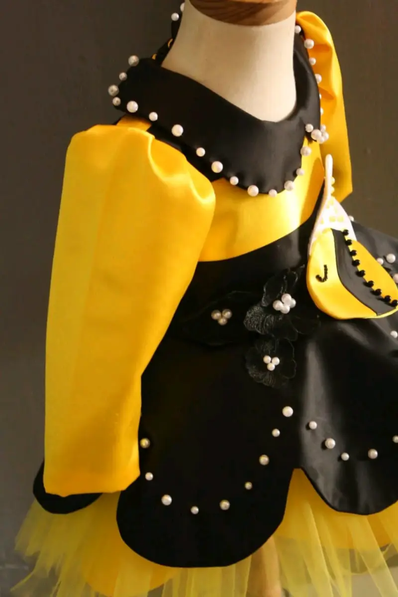 Disfraz de abeja para niña con perlas decorativas - 4