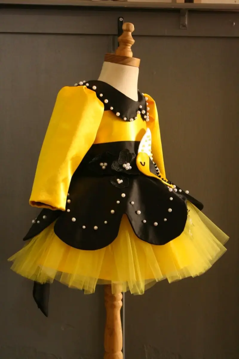 Disfraz de abeja para niña con perlas decorativas - 5