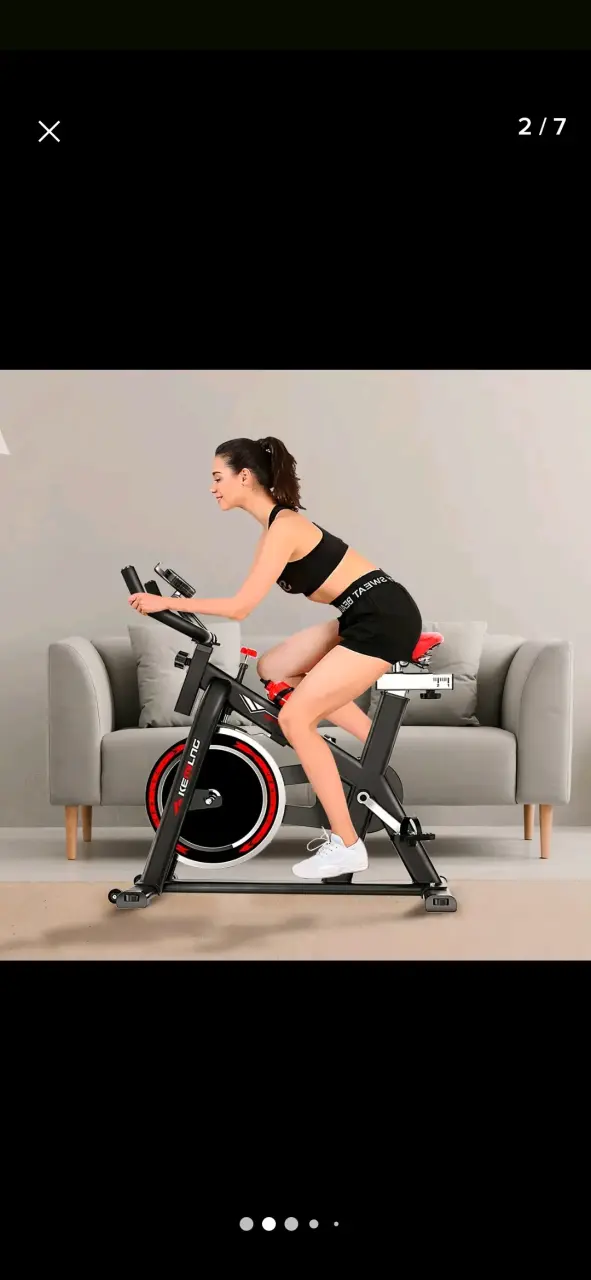 Bicicleta estática de spinning Kemling con ajuste de asiento - 2