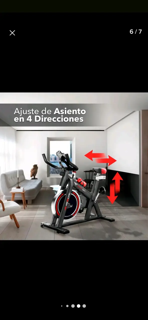 Bicicleta estática de spinning Kemling con ajuste de asiento - 4