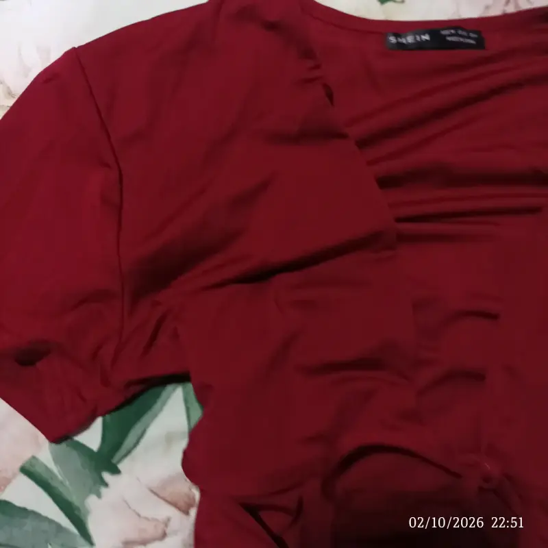 Vestido rojo con volantes Shein - 6
