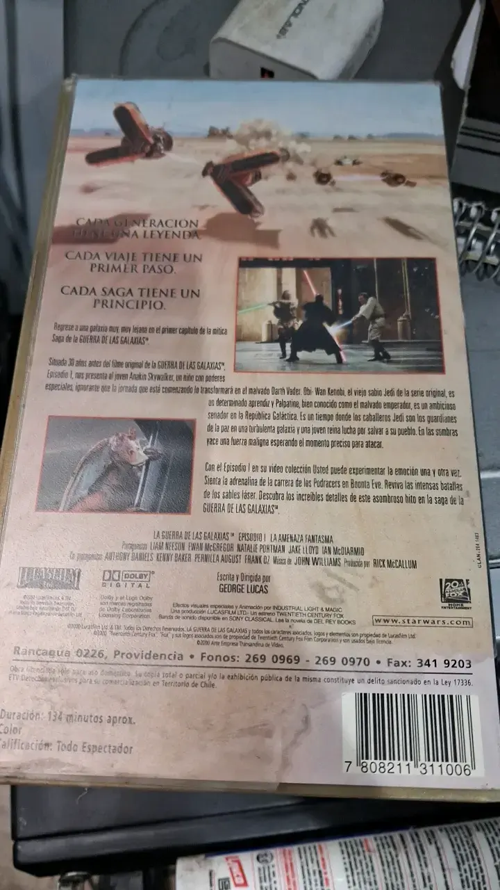 VHS Star Wars La Amenaza Fantasma Subtitulada - 3
