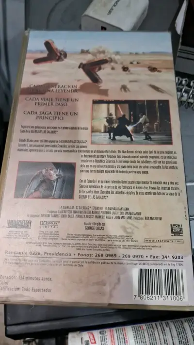 VHS Star Wars La Amenaza Fantasma Subtitulada - miniatura 3