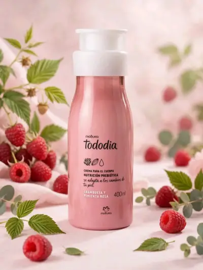 Crema Corporal Natura Tododia Frambuesa 400ml - miniatura 1