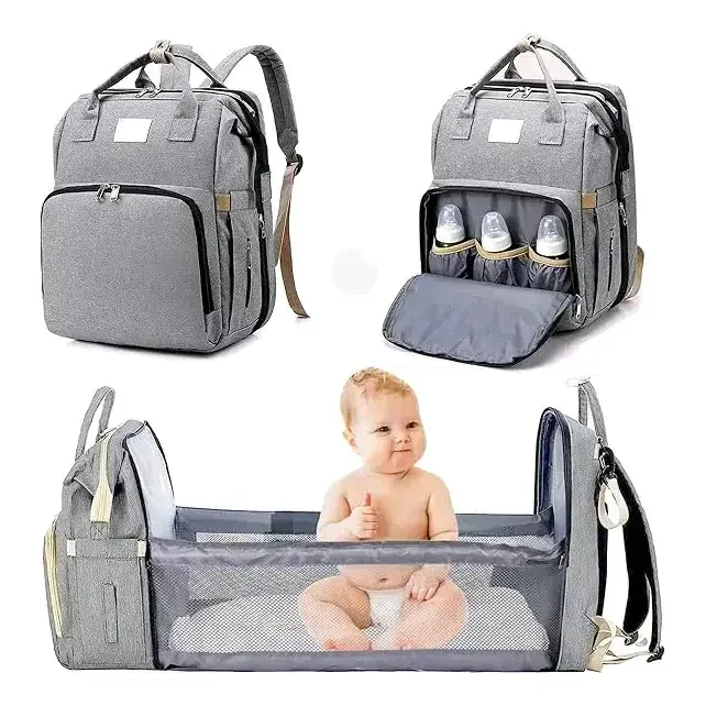 Mochila multifuncional para bebé con cuna portátil - 1