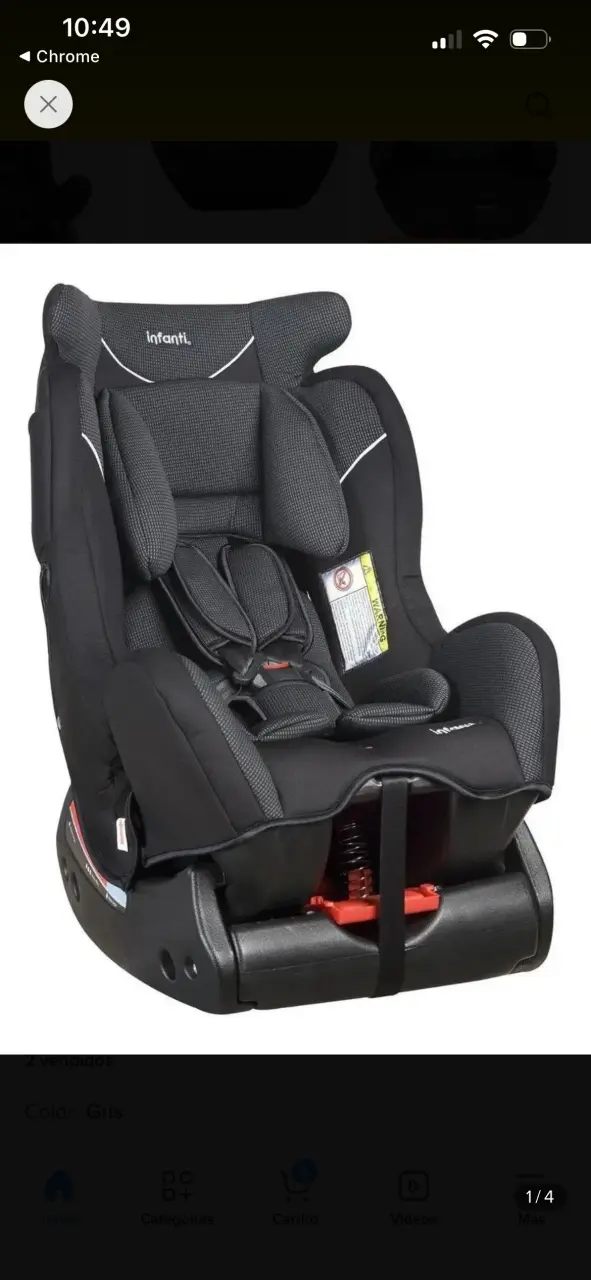 Silla de Auto Infanti Negra Ajustable - 2