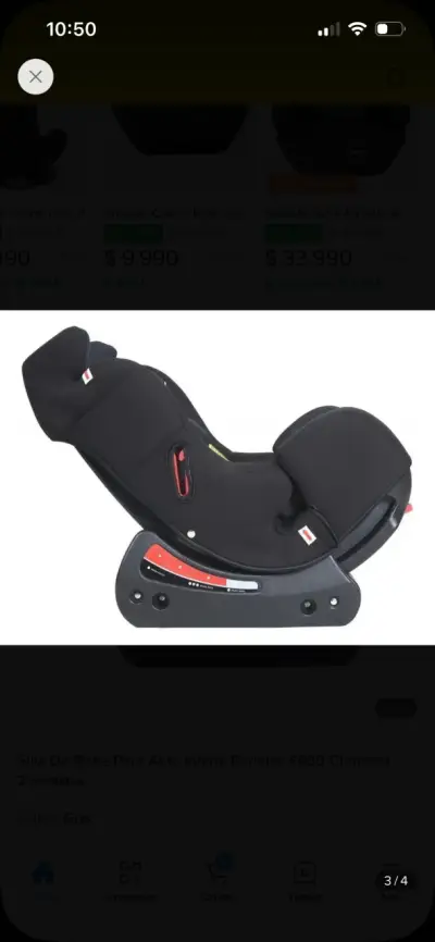 Silla de Auto Infanti Negra Ajustable - miniatura 3