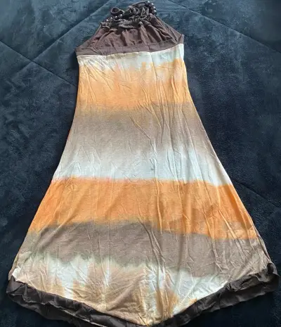 Vestido playero sin mangas con diseño degradado - miniatura 1