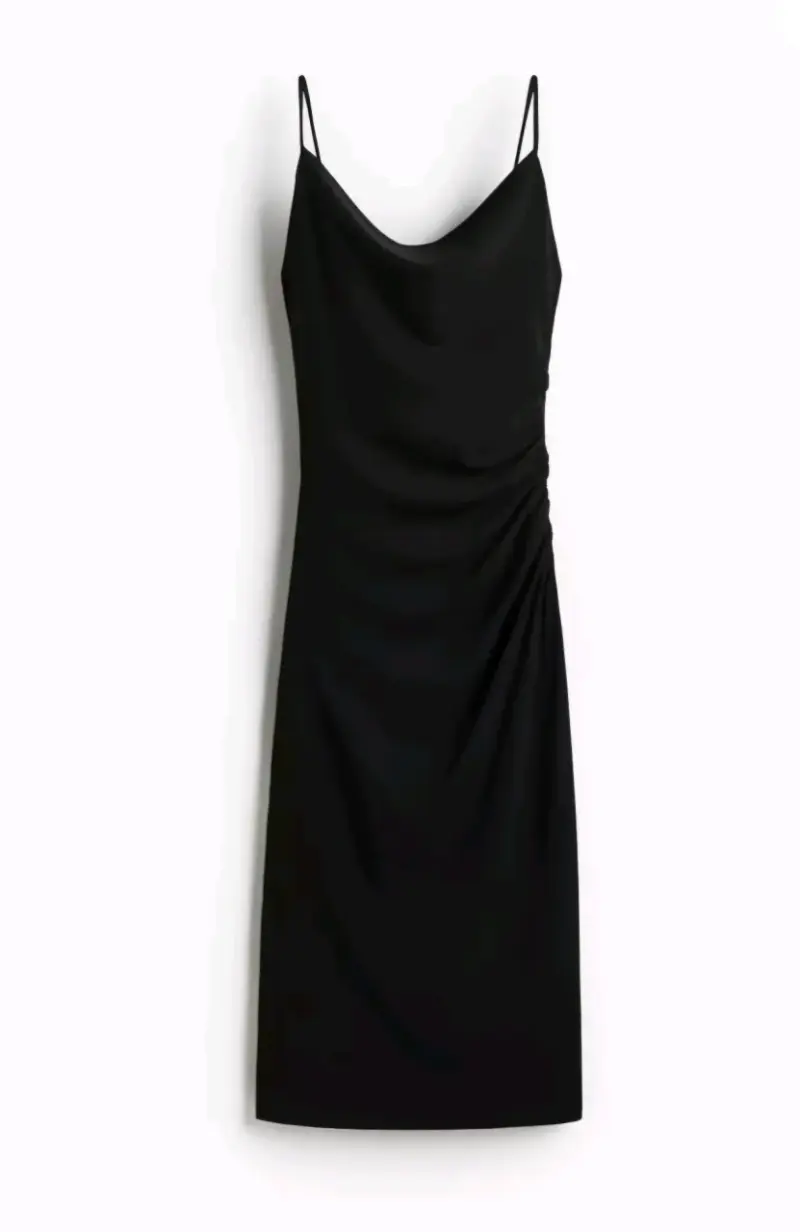 Vestido negro elegante H&M talla L - 1