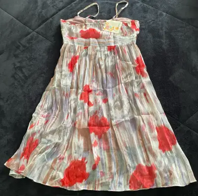 Vestido largo estampado floral multicolor - miniatura 1