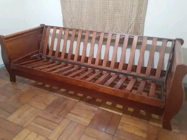 Sofá cama de madera tipo cama cuja - 2