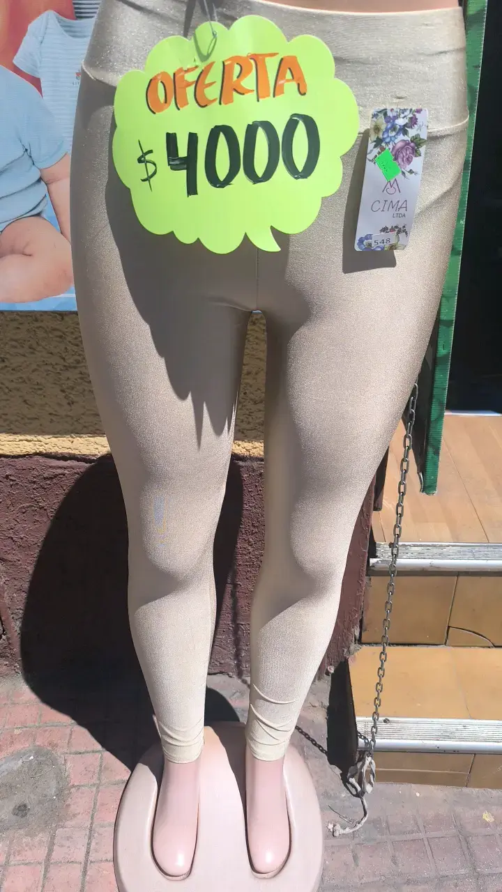Leggings beige para mujer en oferta