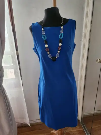 Vestido azul sin mangas Bellísima - miniatura 1