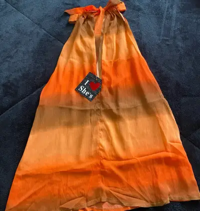 Polera sin mangas naranja degradado - miniatura 2