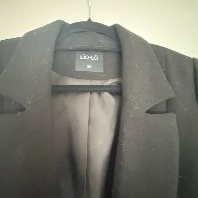 Abrigo negro elegante para mujer Lio-Lio talla 38 - 2