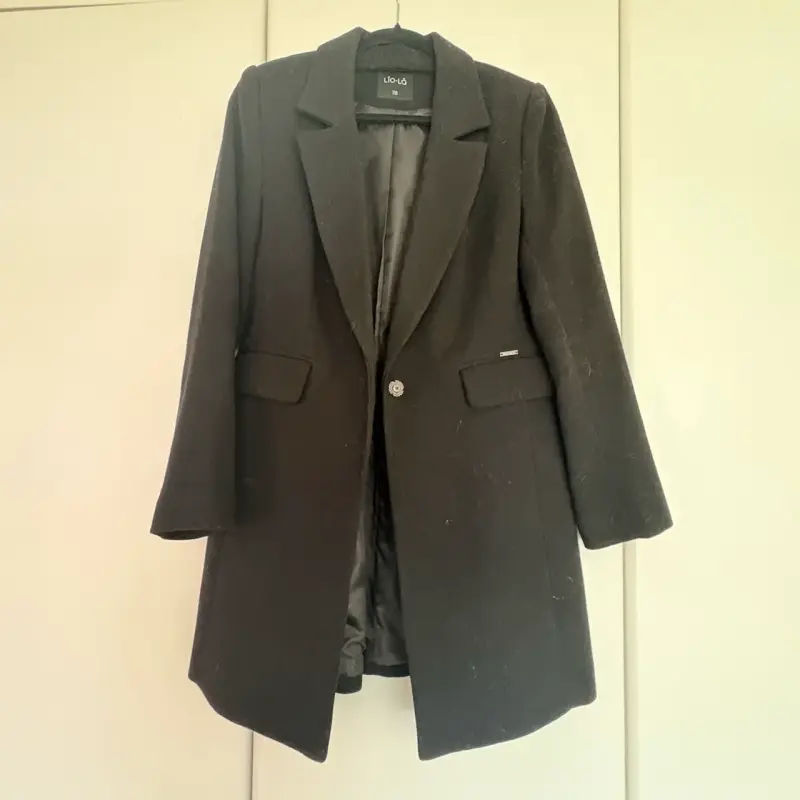 Abrigo negro elegante para mujer Lio-Lio talla 38 - 3