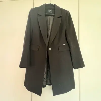 Abrigo negro elegante para mujer Lio-Lio talla 38 - miniatura 3