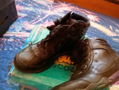 Botines de cuero negro para niña talla 34 - miniatura 1