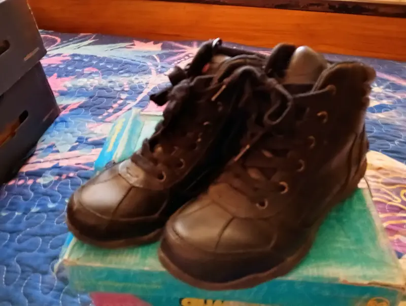 Botines de cuero negro para niña talla 34 - 3