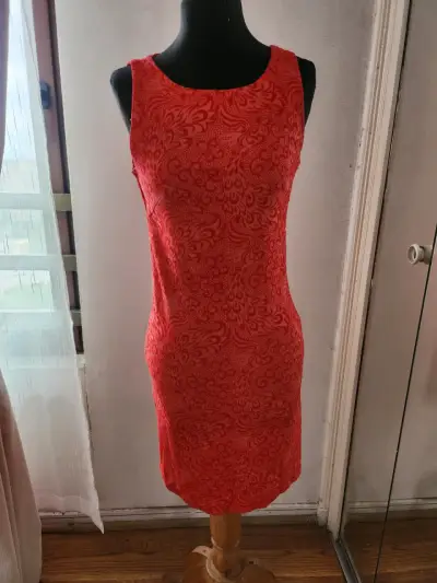 Vestido rojo sin mangas Bellisima Santiago - miniatura 1