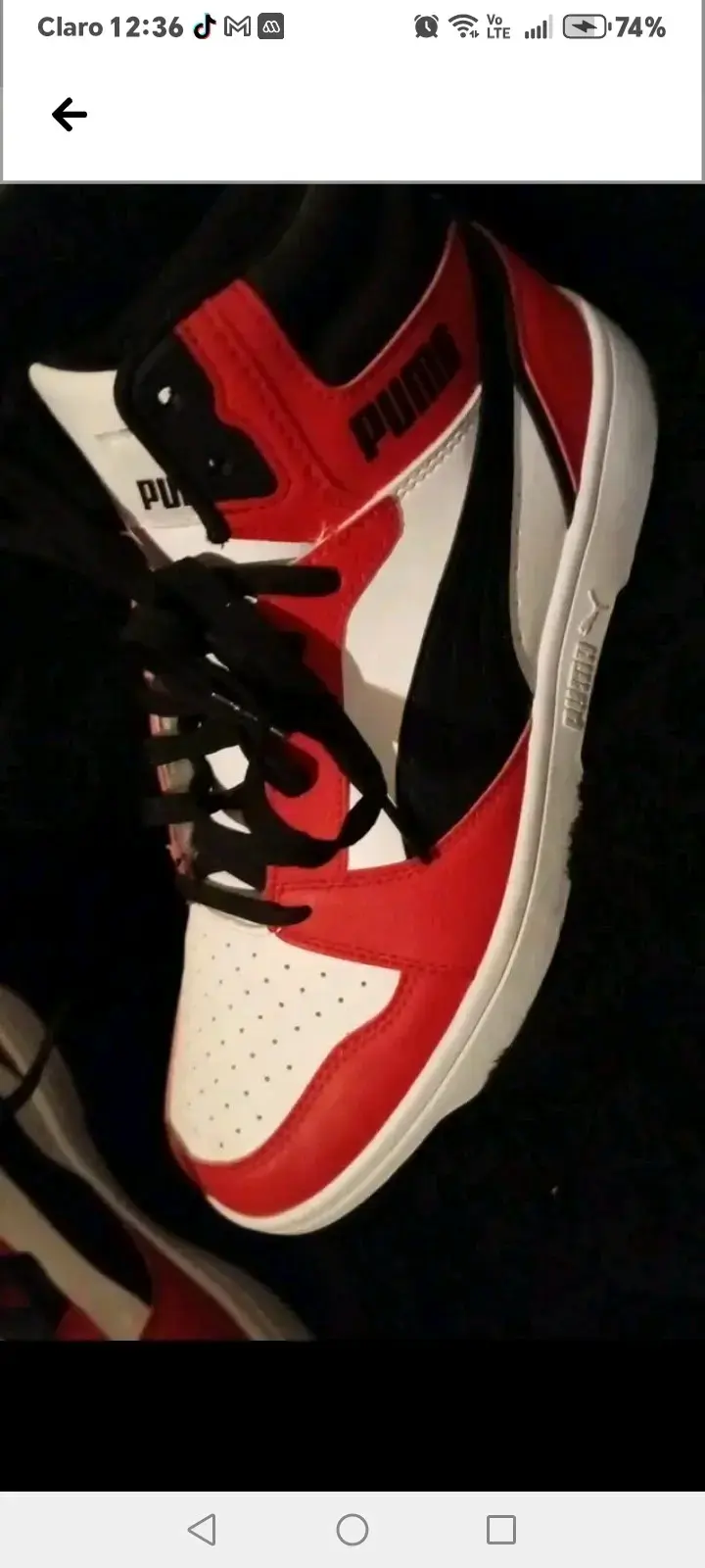 Zapatillas deportivas Puma rojas y blancas - 1
