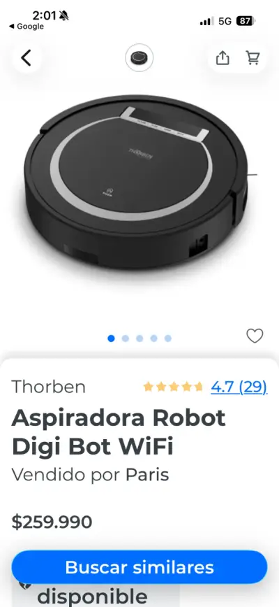 Aspiradora Robot Thorben Digi Bot WiFi - miniatura 1