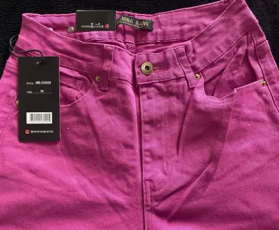 Jeans fucsia para mujer Menina talla 36 - miniatura 2