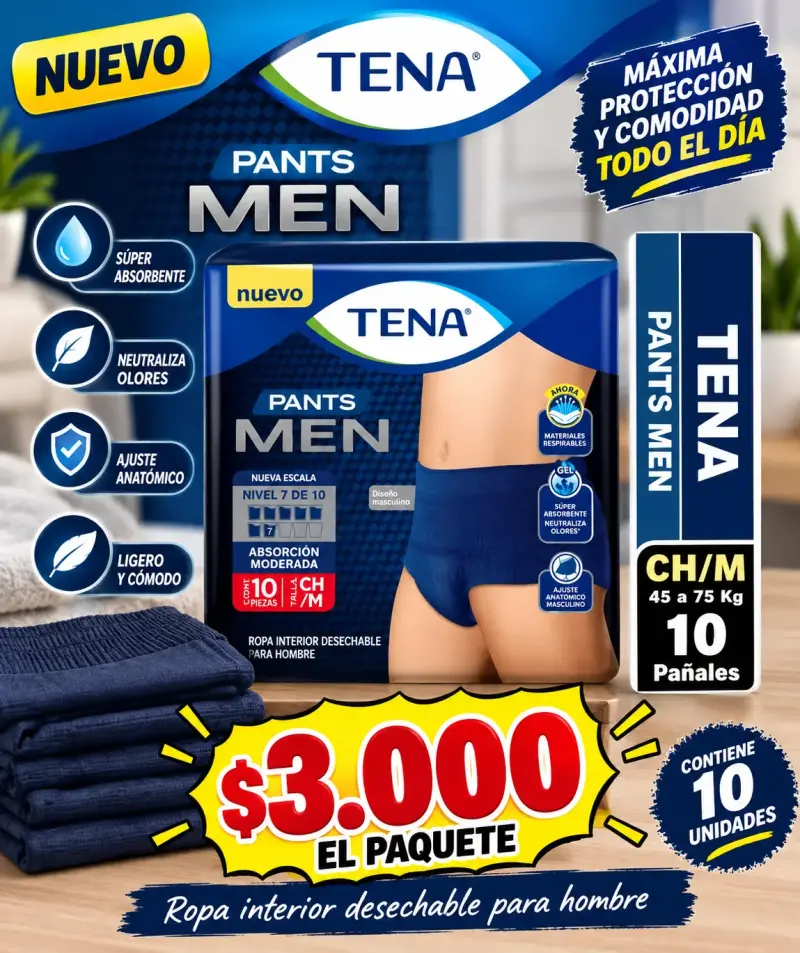 Pañales desechables Tena Pants Men CH/M