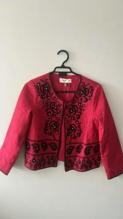 Chaqueta bordada roja Rapsodia - miniatura 1