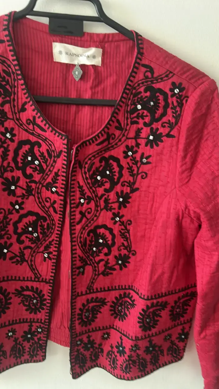 Chaqueta bordada roja Rapsodia - 3