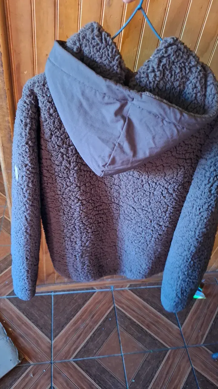 Chaqueta de lana con capucha Aussie gris - 2