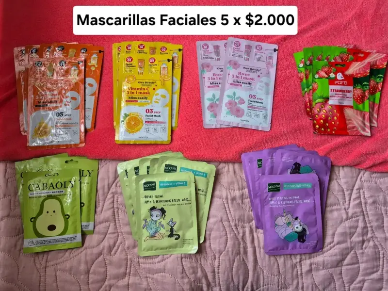 Set de Mascarillas Faciales Variadas 5 Unidades